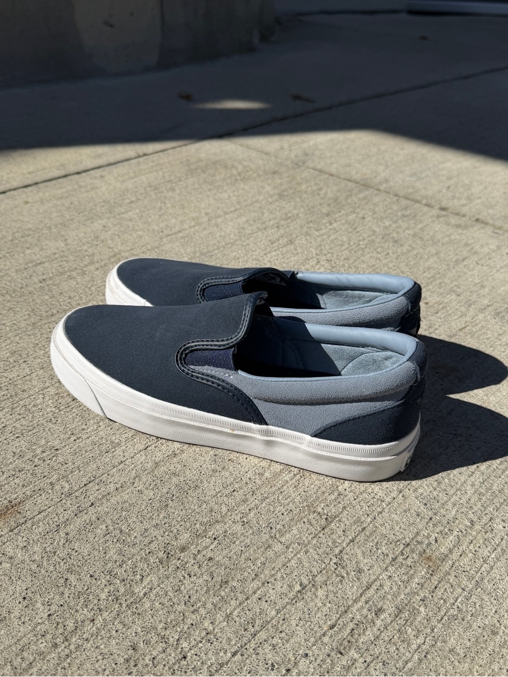 Converse women’s  Slip-On Loafers in Navy and Light blue and grey